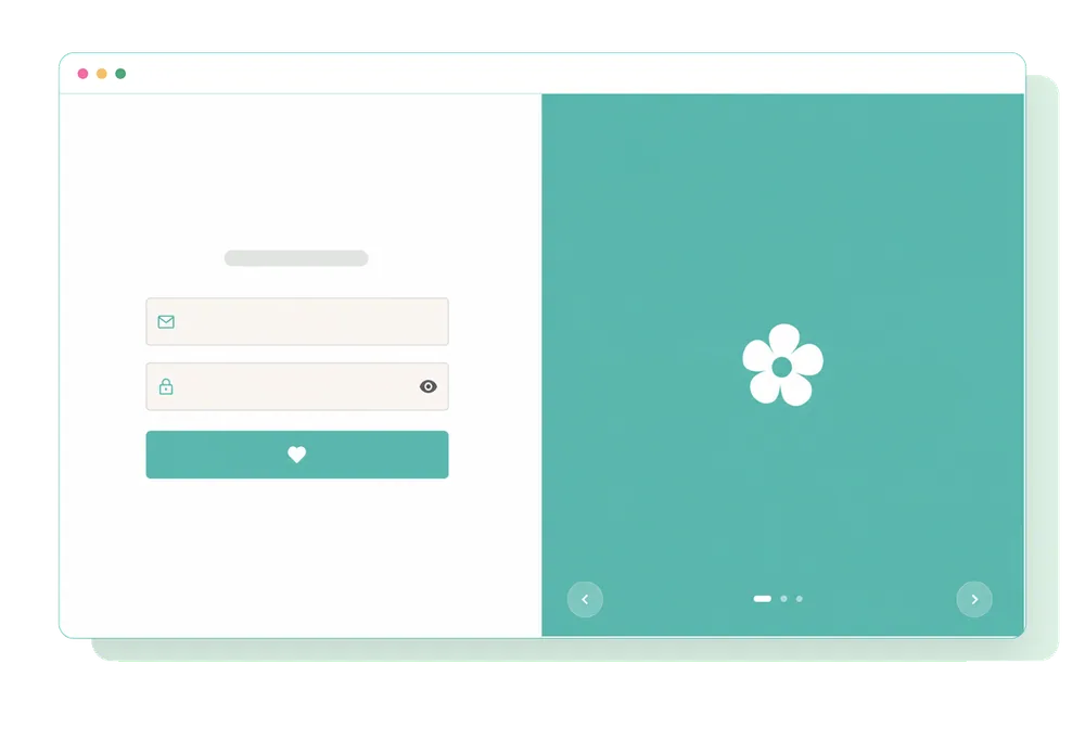 The Hispir Care sign-up screen, with email and password fields beside a welcome panel